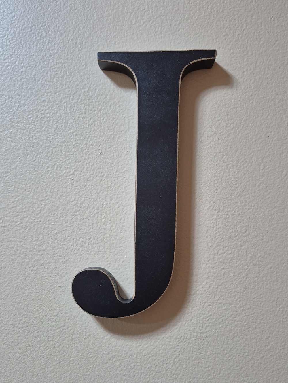 CLASSIC Home Wall Decor Black Decorative Wooden Letter 'J'